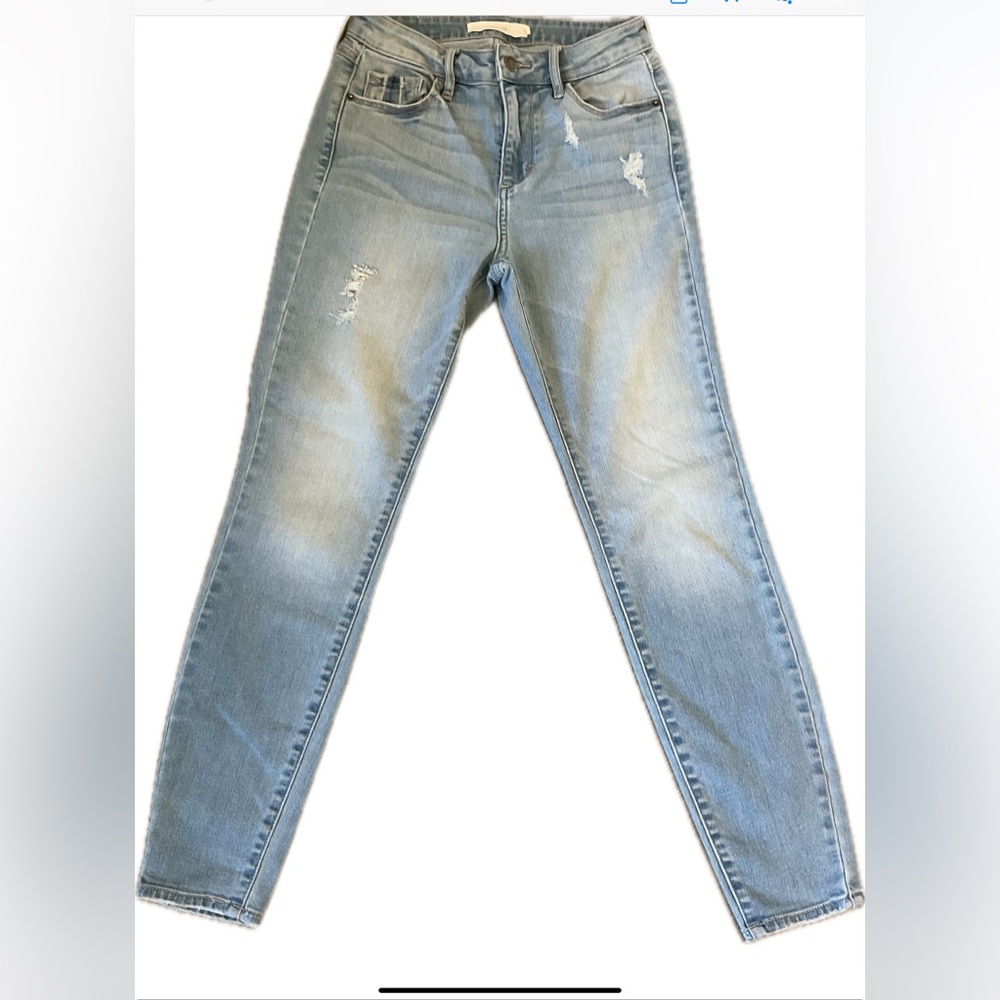 Hidden Jeans Distressed  Light Blue Jeans